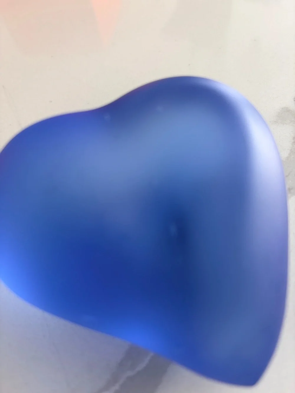 Kosta Boda Bertil Vallien (Heartbeat 2001) Frosted Blue Glass Sculpture